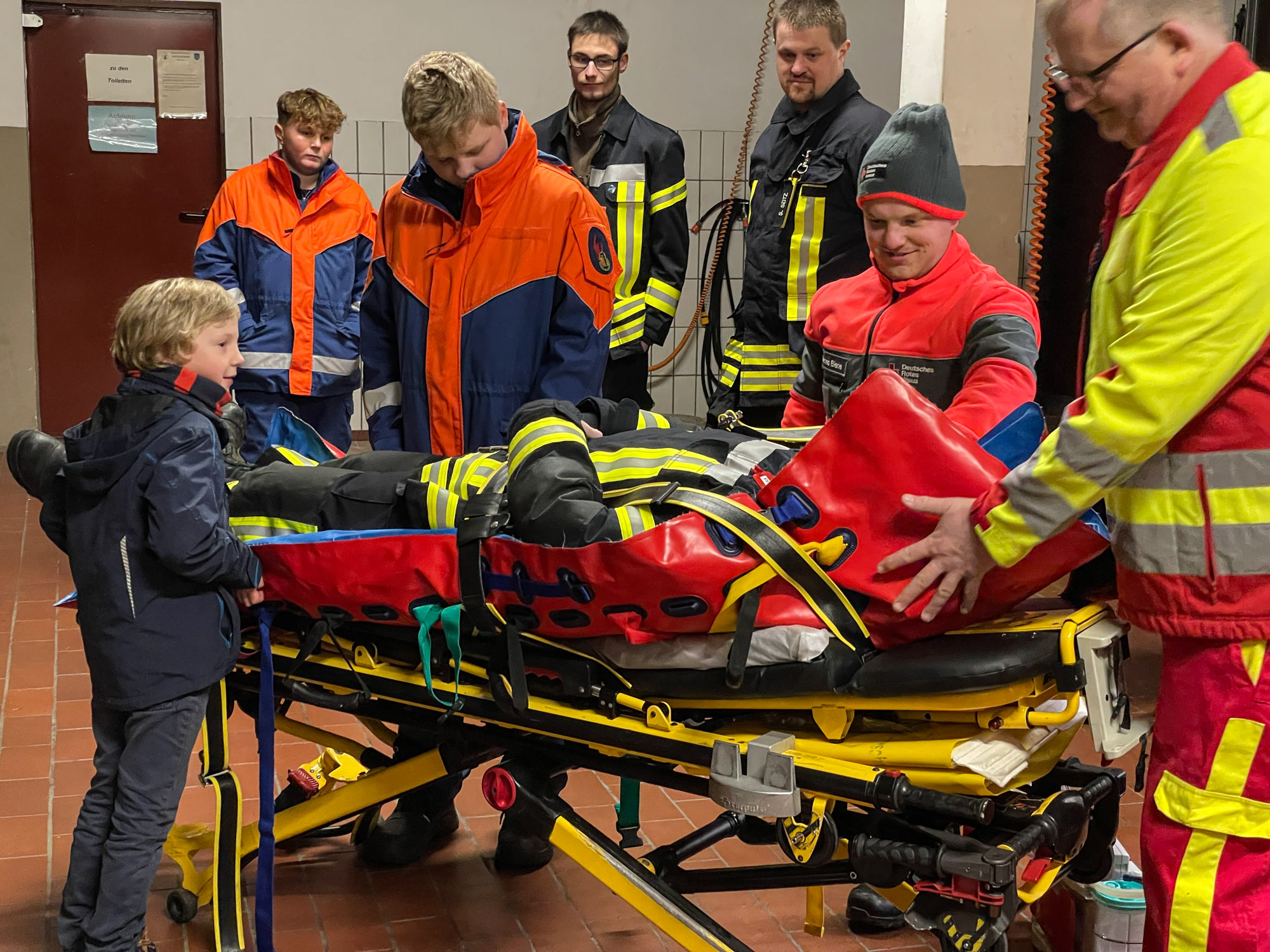 Übungsdienst mit dem DRK