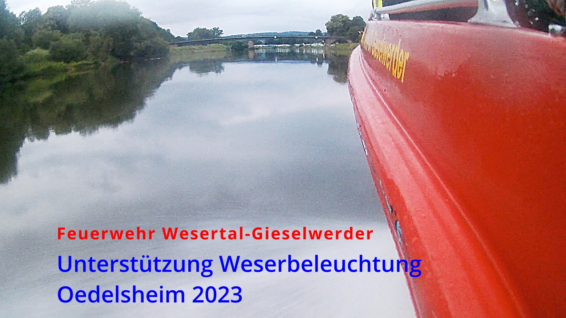 Unterstützung bei der Weserbeleuchtung Oedelsheim, 01.07.2023