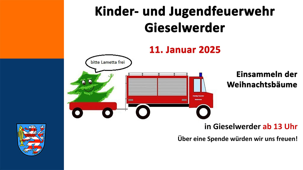 Einsammeln der Weihnachtsbäume